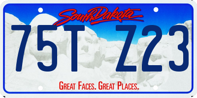 SD license plate 75TZ23