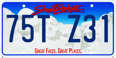 SD license plate 75TZ31