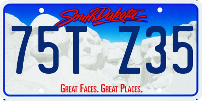 SD license plate 75TZ35