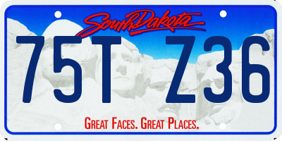 SD license plate 75TZ36