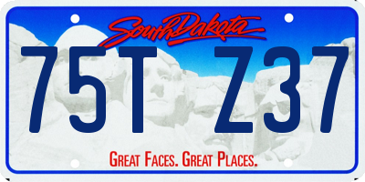 SD license plate 75TZ37