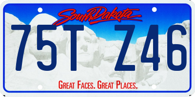 SD license plate 75TZ46