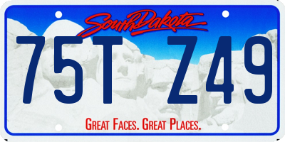 SD license plate 75TZ49