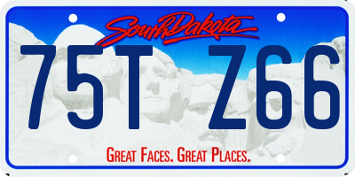 SD license plate 75TZ66