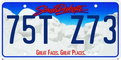 SD license plate 75TZ73