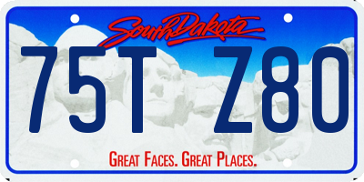 SD license plate 75TZ80