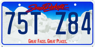 SD license plate 75TZ84