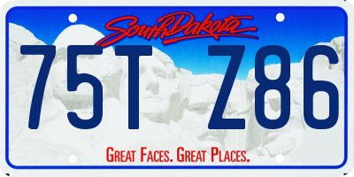 SD license plate 75TZ86