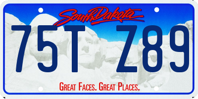 SD license plate 75TZ89