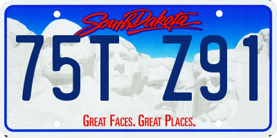 SD license plate 75TZ91