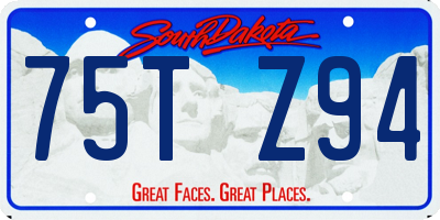 SD license plate 75TZ94