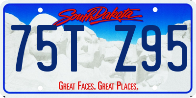 SD license plate 75TZ95