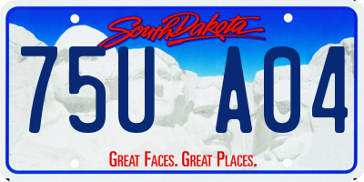 SD license plate 75UA04