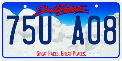 SD license plate 75UA08