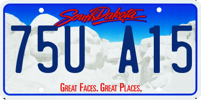 SD license plate 75UA15