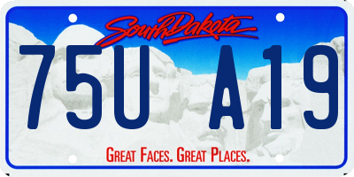 SD license plate 75UA19