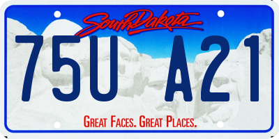 SD license plate 75UA21