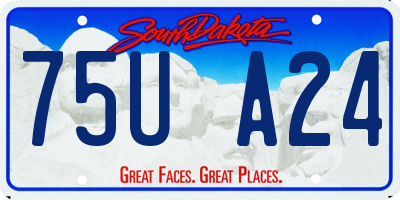 SD license plate 75UA24