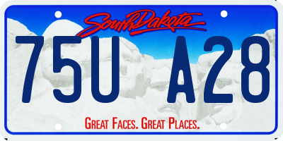 SD license plate 75UA28