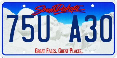 SD license plate 75UA30
