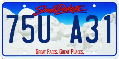 SD license plate 75UA31