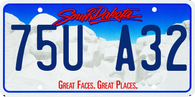 SD license plate 75UA32