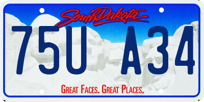 SD license plate 75UA34