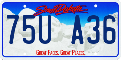 SD license plate 75UA36