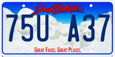 SD license plate 75UA37