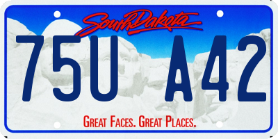 SD license plate 75UA42