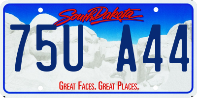 SD license plate 75UA44