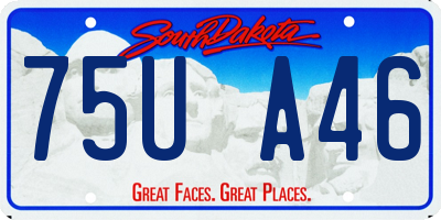 SD license plate 75UA46
