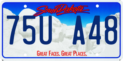 SD license plate 75UA48