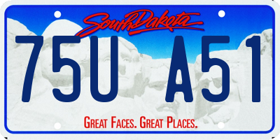 SD license plate 75UA51