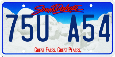SD license plate 75UA54