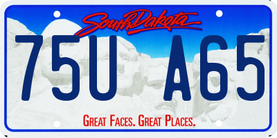 SD license plate 75UA65