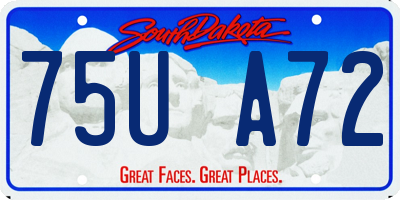 SD license plate 75UA72
