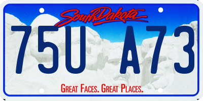 SD license plate 75UA73