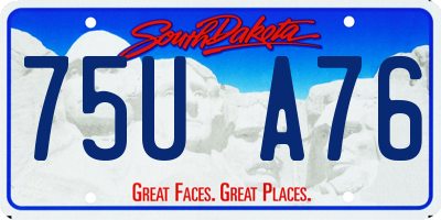SD license plate 75UA76