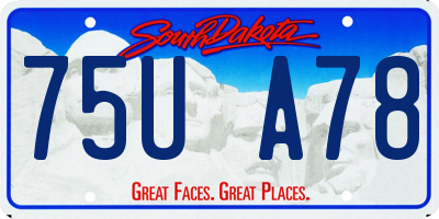 SD license plate 75UA78