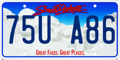 SD license plate 75UA86