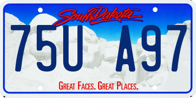 SD license plate 75UA97
