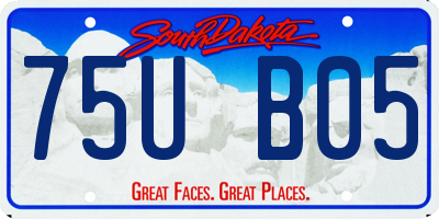 SD license plate 75UB05