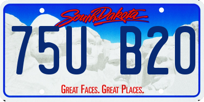 SD license plate 75UB20