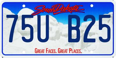 SD license plate 75UB25