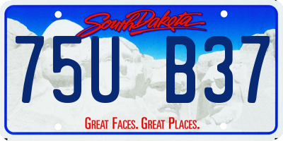 SD license plate 75UB37