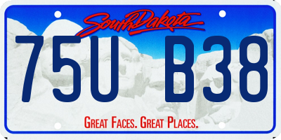 SD license plate 75UB38