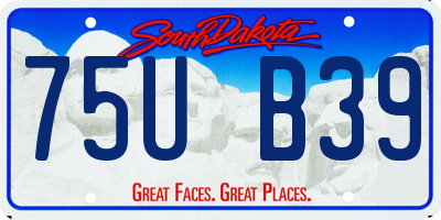 SD license plate 75UB39