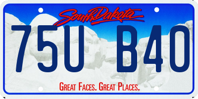 SD license plate 75UB40