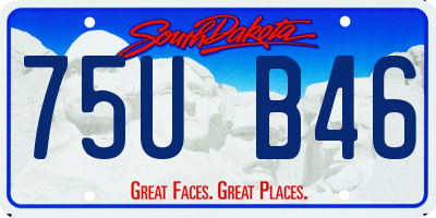 SD license plate 75UB46